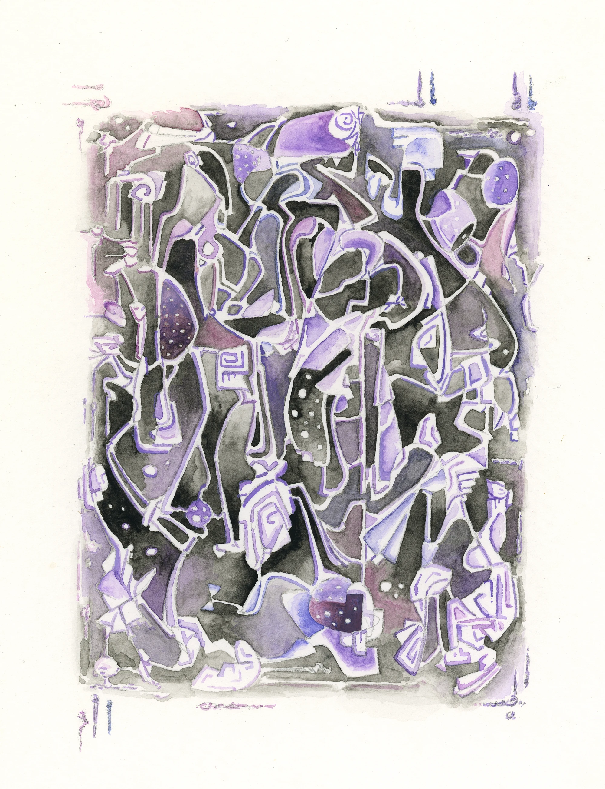Sven Wes — Subtle I, graphite and noble metals on panel, Edition I of the From the Subtle into Matter series